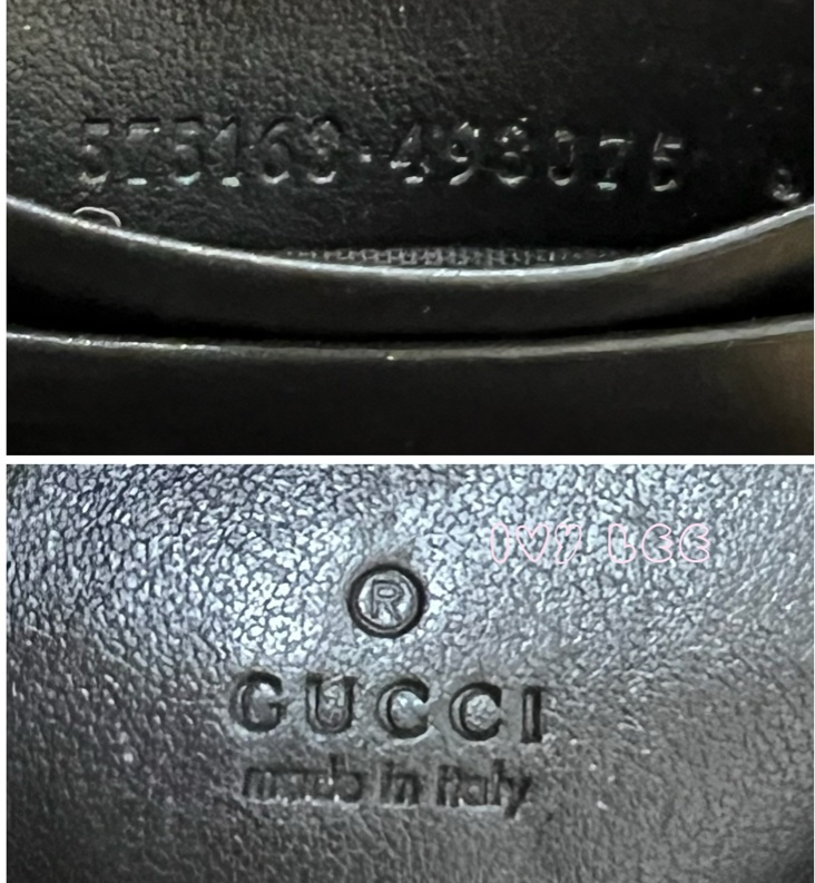 GUCCI Marmont仿舊金色雙G LOGO 山字車紋小牛皮斜背包 水桶包 經典黑575163 正品 二手精品-13