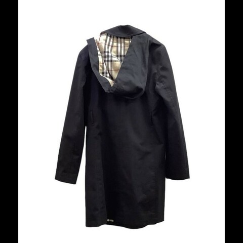 女40號／日本二手／Burberry 時尚女神風衣／有格紋帽+腰帶+