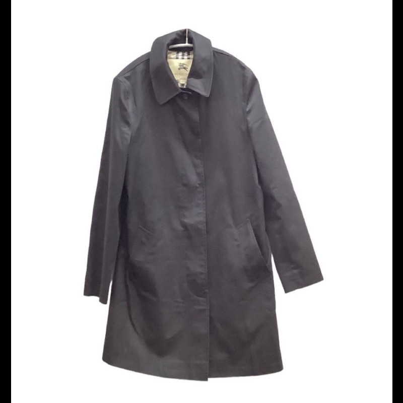 女40號/日本二手/Burberry 時尚女神風衣/有格紋帽+腰帶+-3