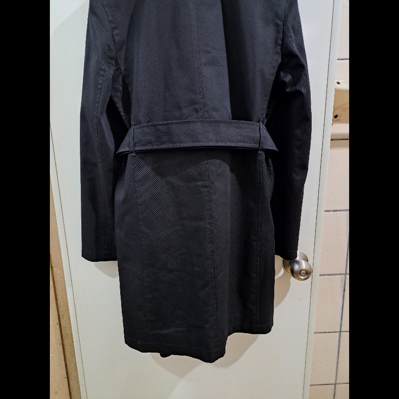 女40號/日本二手/Burberry 時尚女神風衣/有格紋帽+腰帶-7