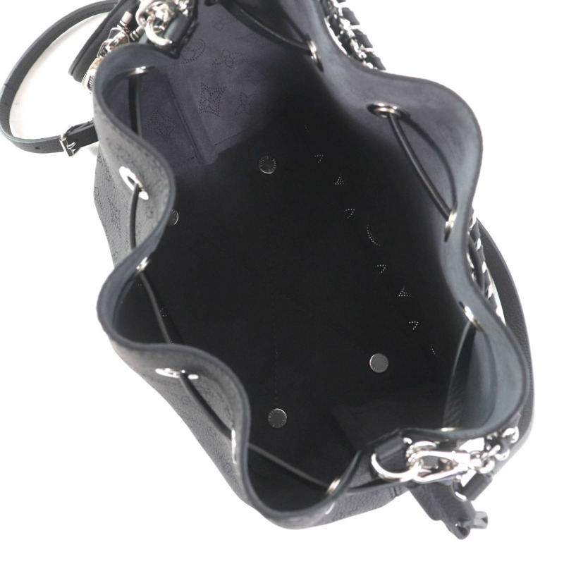 路易威登 M57070 Bella Noir Mahina 皮革雙肩包,附零錢包和防塵袋,女款-4