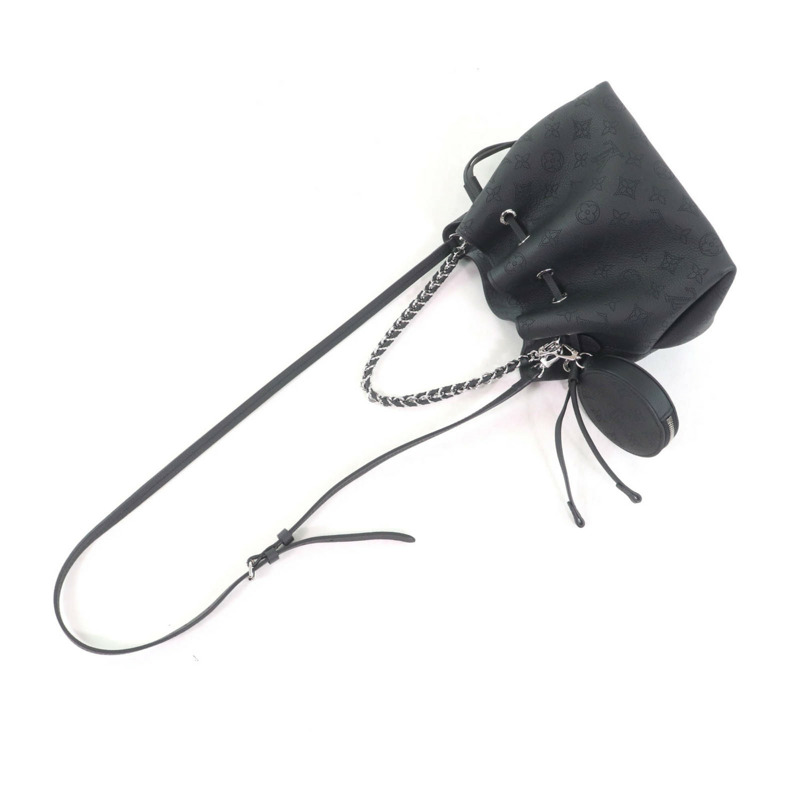 路易威登 M57070 Bella Noir Mahina 皮革雙肩包,附零錢包和防塵袋,女款-8