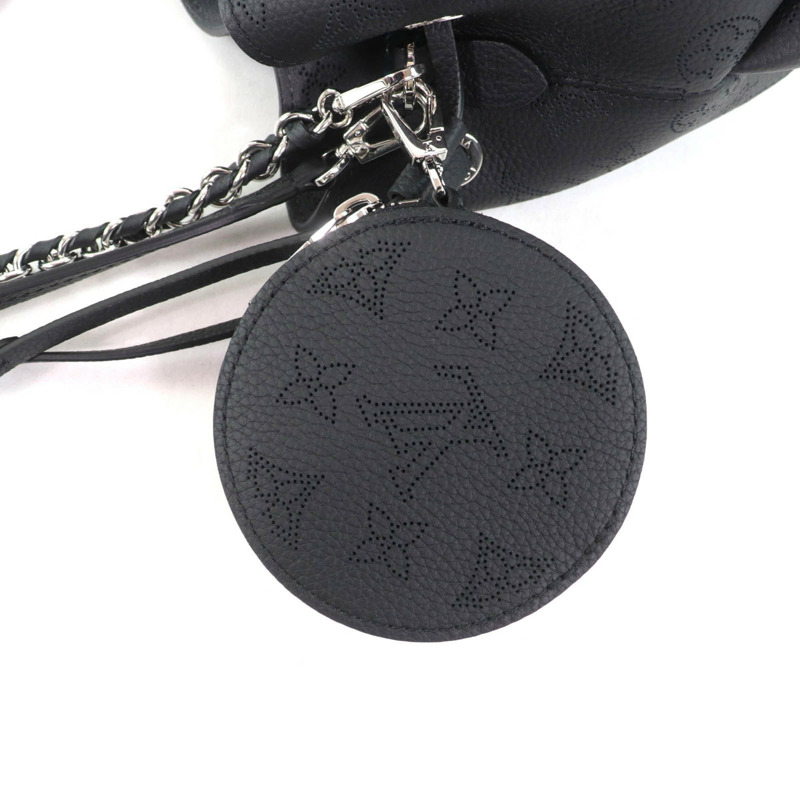 路易威登 M57070 Bella Noir Mahina 皮革雙肩包,附零錢包和防塵袋,女款-9