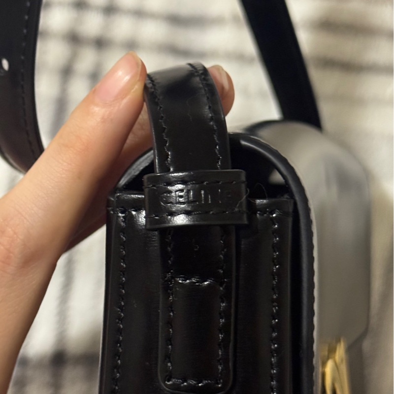 近全新 Celine 腋下包 CLAUDE亮澤牛皮革肩揹袋-4