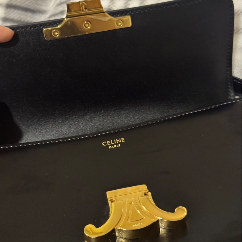 近全新 Celine 腋下包 CLAUDE亮澤牛皮革肩揹袋-8