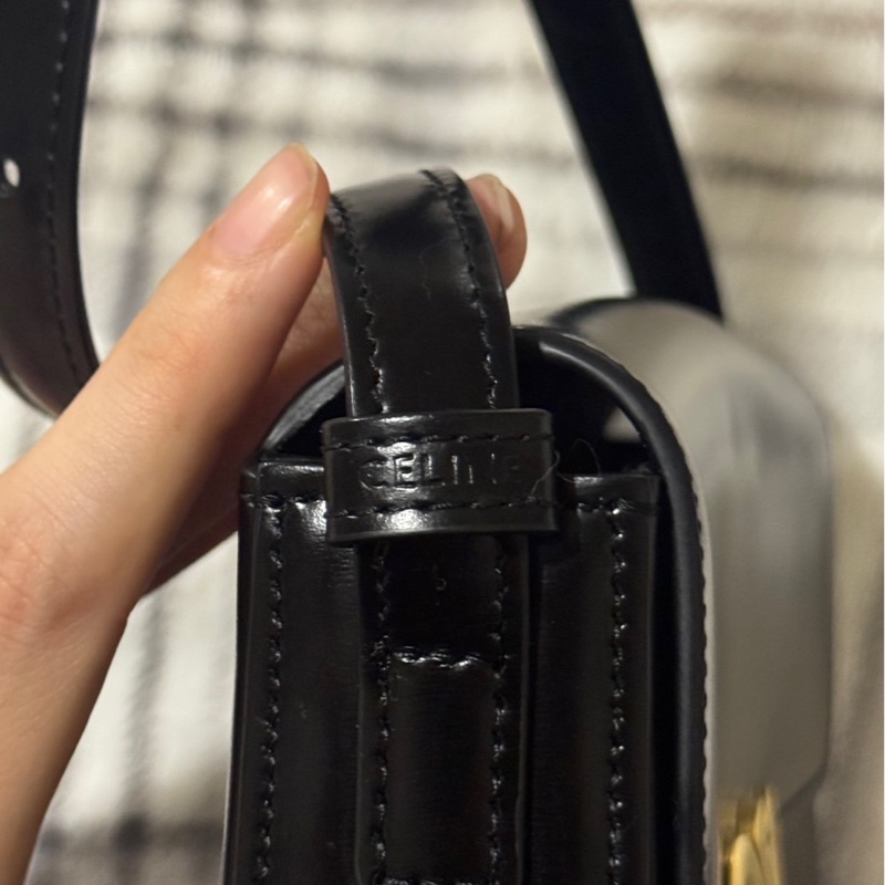 近全新 Celine 腋下包 CLAUDE亮澤牛皮革肩揹袋-10