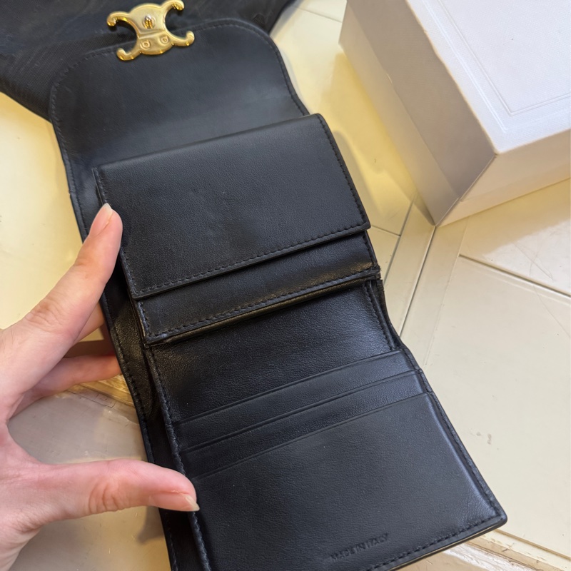 Celine TRIOMPHE小號翻蓋錢包｜購證齊全/全配 Celine短夾-1