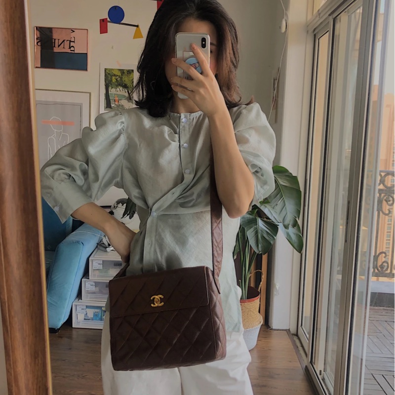 香奈兒 CHANEL MATELASSE 肩背包  荔枝皮-4