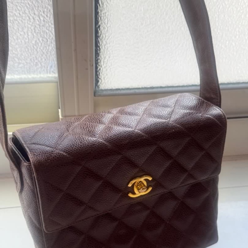香奈兒 CHANEL MATELASSE 肩背包  荔枝皮-13