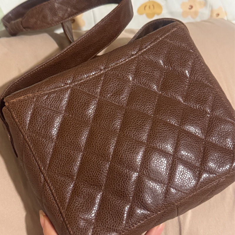 香奈兒 CHANEL MATELASSE 肩背包  荔枝皮-8