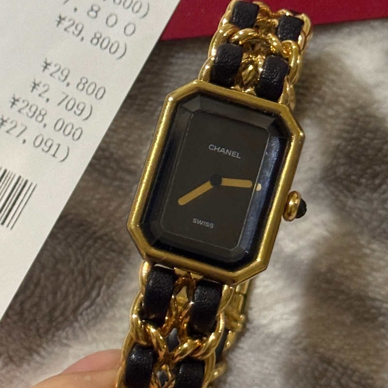 CHANEL Premiere 首映錶 M號 黑金 / 大黑屋購入有購買證明-11
