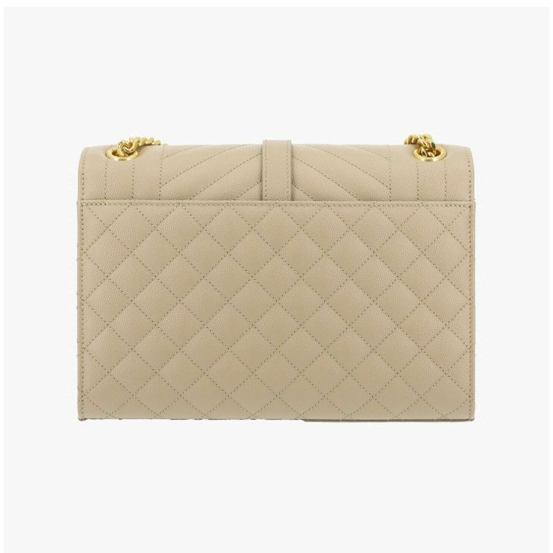 SAINT LAURENT Cassandra Monogram 馬特拉塞凸紋信封中型鏈條單肩包-5