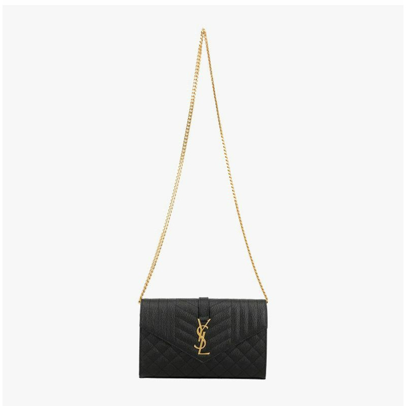 SAINT LAURENT Cassandra Monogram Matelassé 信封金色 WOC 鏈條斜背包 620280 BOW91 1000-1
