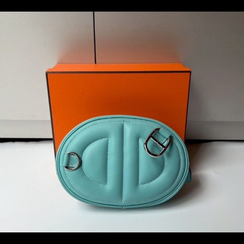 Hermès In-the-Loop Belt Bag Bleu Atol愛馬仕豬鼻子蒂芬妮藍腰包-3