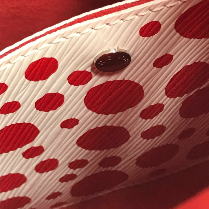 路易威登 Monogram Empreinte LV×YK 草間彌生 NeoNoe 斜背包,抽繩兩用手提包,波點肩帶皮革,紅色,女士,近全新-6