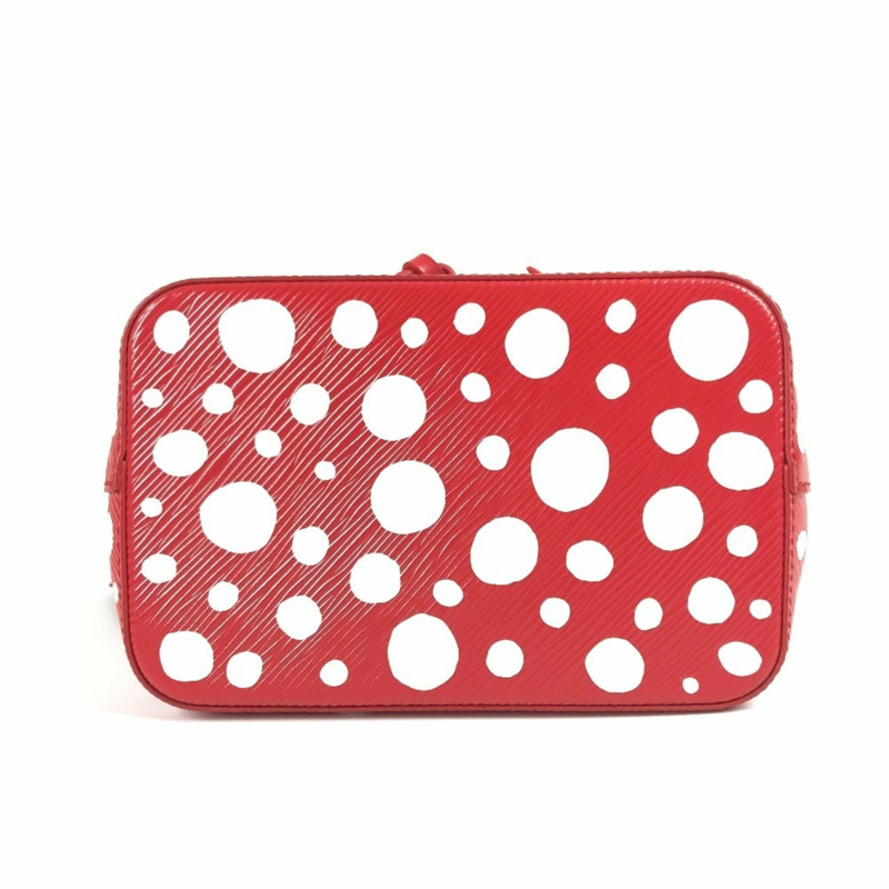 路易威登 Monogram Empreinte LV×YK 草間彌生 NeoNoe 斜背包,抽繩兩用手提包,波點肩帶皮革,紅色,女士,近全新-14