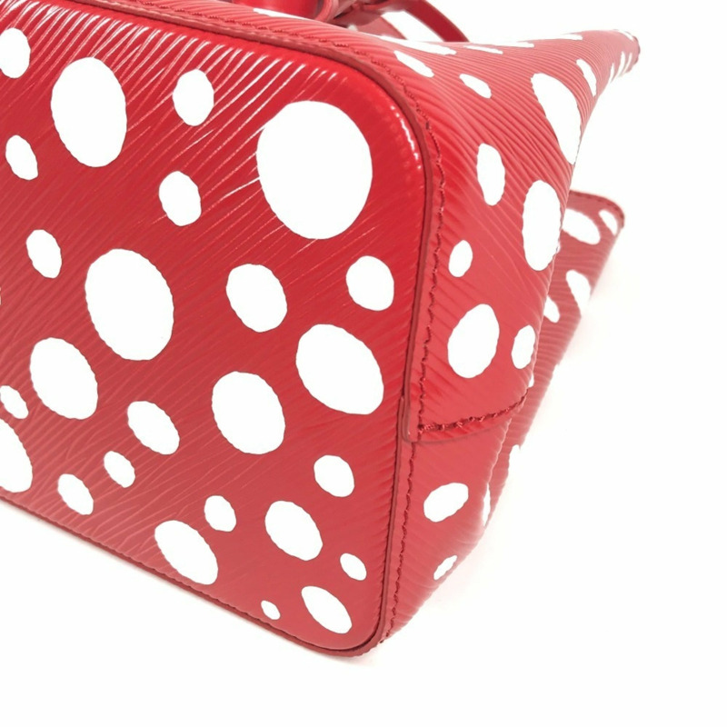 路易威登 Monogram Empreinte LV×YK 草間彌生 NeoNoe 斜背包,抽繩兩用手提包,波點肩帶皮革,紅色,女士,近全新-15