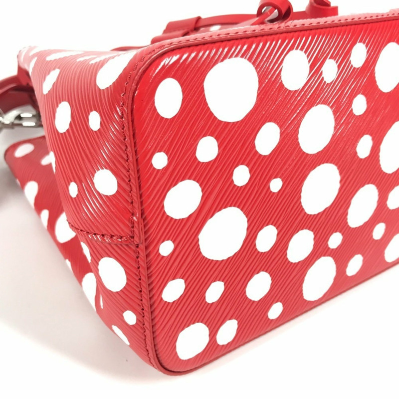 路易威登 Monogram Empreinte LV×YK 草間彌生 NeoNoe 斜背包,抽繩兩用手提包,波點肩帶皮革,紅色,女士,近全新-16