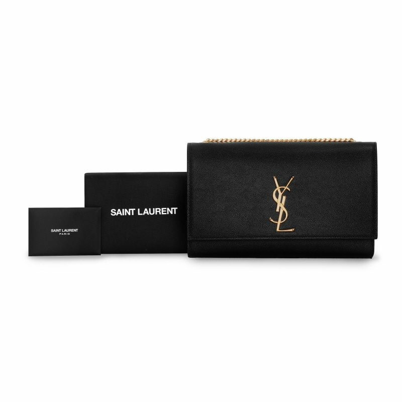 SAINT LAURENT Cassandra Monogram Kate 金色中型鏈條單肩包 364021 BOW0J 1000-7