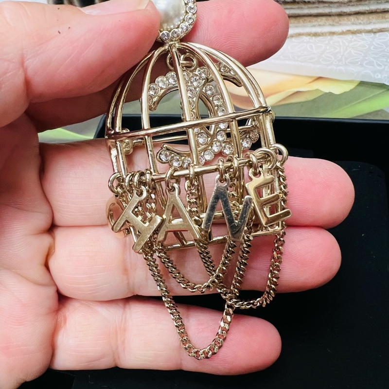 香奈兒鳥籠胸針-5