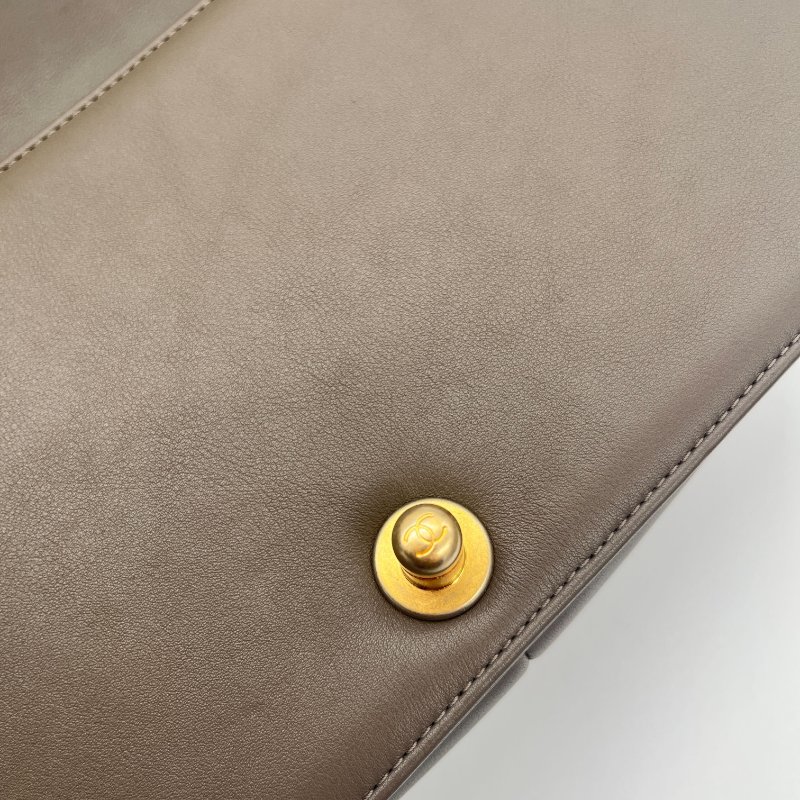 Chanel 香奈兒 Boy 咖色 羊皮 仿舊金鏈 肩背包 斜背包-16