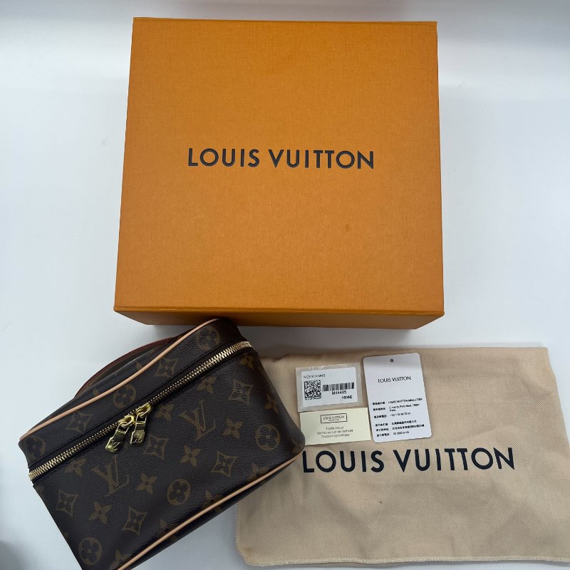 Louis Vuitton 路易威登 Nice Mini Vanity Case 經典老花 塗層帆布 牛皮材質 梳洗袋-0