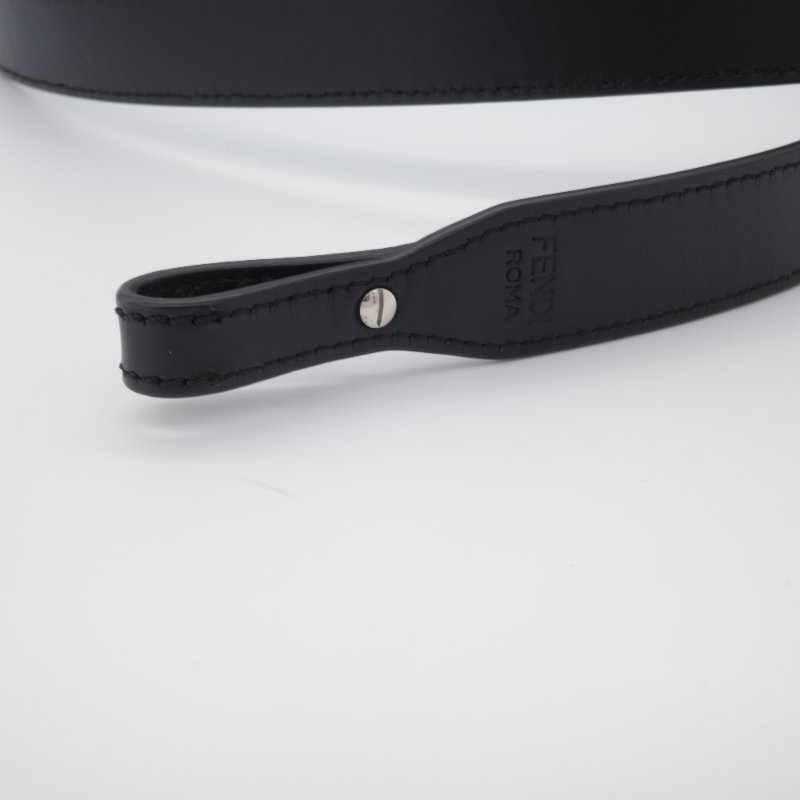 Fenidi 芬迪 Flat Baguette 緹花拼接 駝色 黑色 翻蓋斜背包 肩背包-17