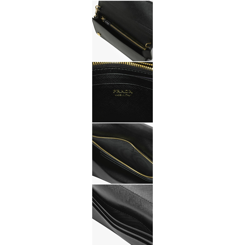 PRADA Saffiano Shine Bandoliera 迷你鏈條斜背包 1DH029 2EBW F0002-7