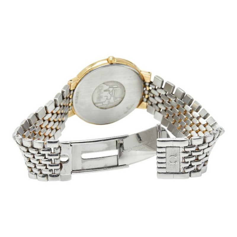 歐米茄碟飛系列石英腕錶,金色錶盤,不鏽鋼鍍層,女款-2