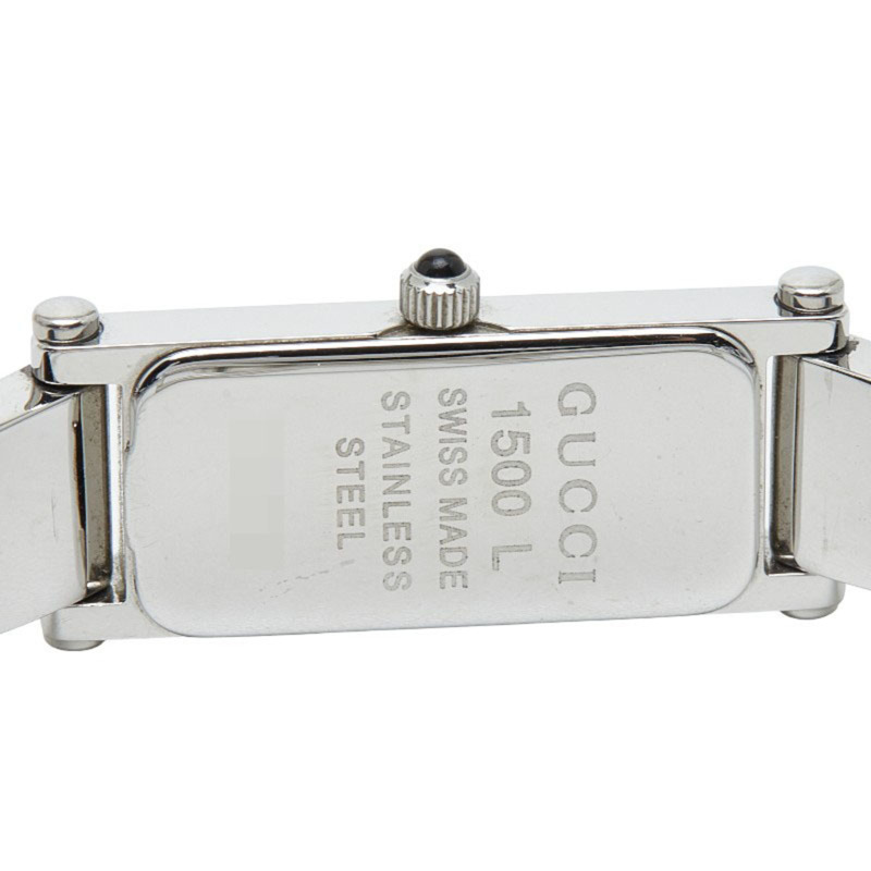 Gucci 貝殼錶盤(藍色)手鐲式腕錶,1500L 石英機芯,不鏽鋼錶殼,女款-3