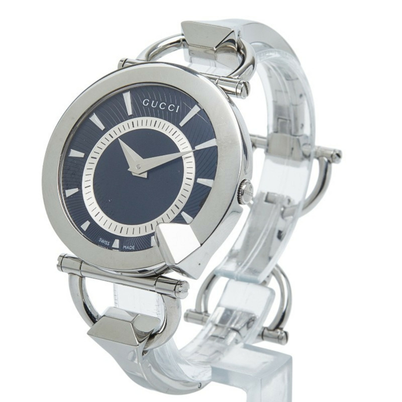 Gucci Chiodo腕錶，122.5毫米石英錶，黑色錶盤，不鏽鋼錶殼，女士款，GUCCI-1