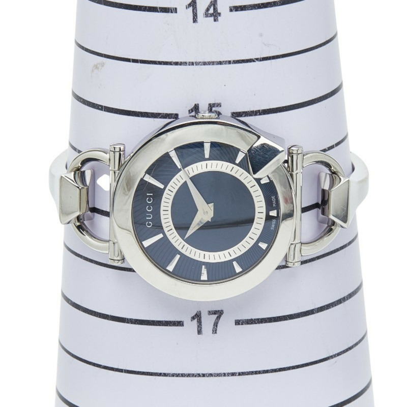 Gucci Chiodo腕錶，122.5毫米石英錶，黑色錶盤，不鏽鋼錶殼，女士款，GUCCI-6