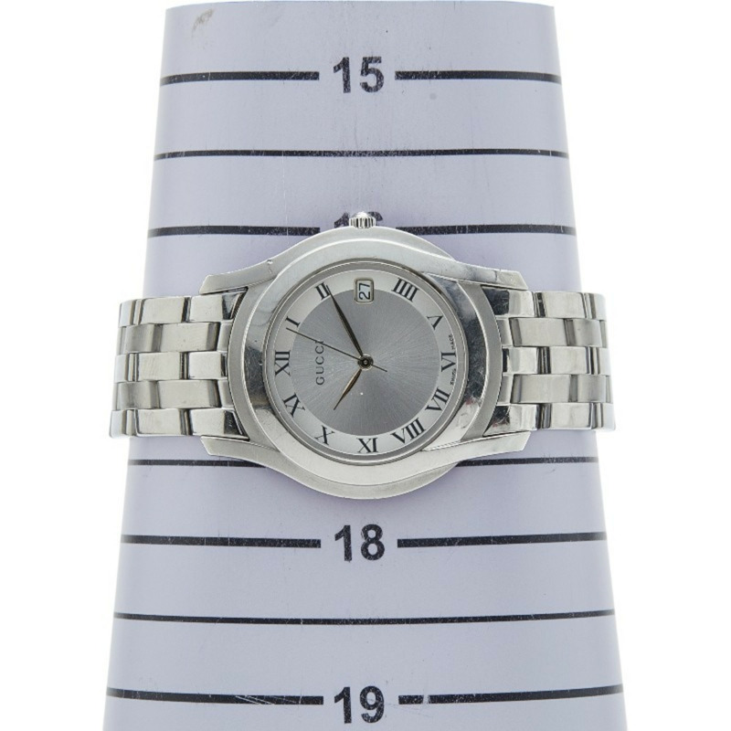 Gucci G-Class 日期腕錶，5500米石英機芯，銀色錶盤，不鏽鋼錶殼，男士，GUCCI-6
