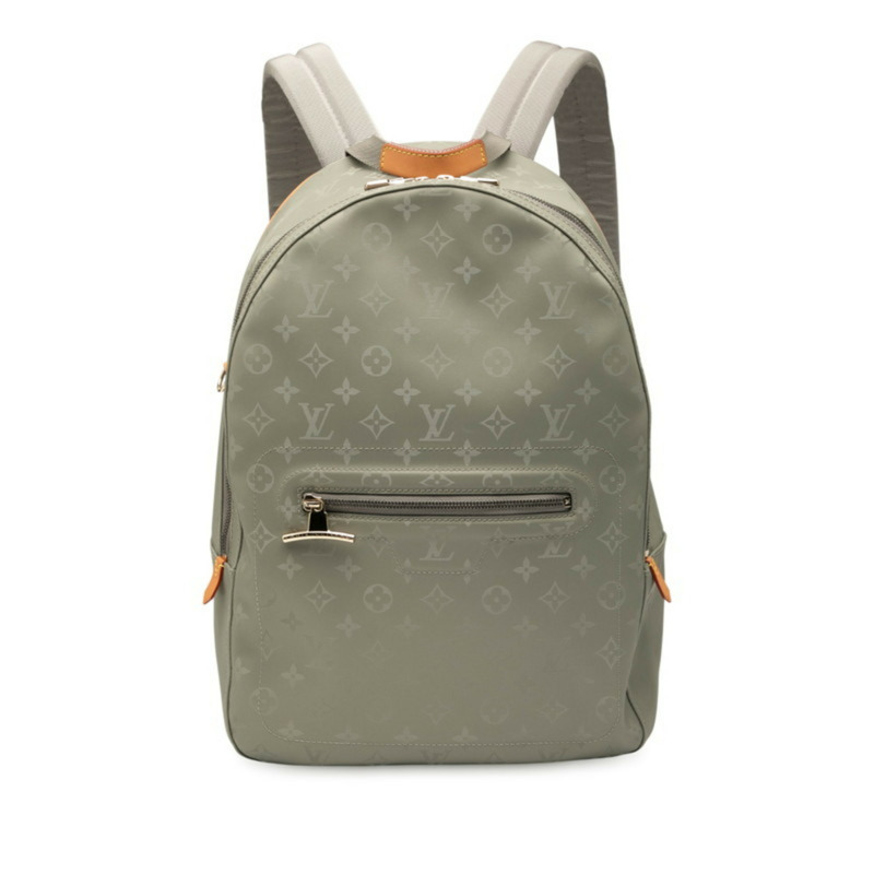 路易威登 Monogram Titanium 雙肩包 GM M43882 灰色棕色帆布皮革 女士 LOUIS VUITTON-0