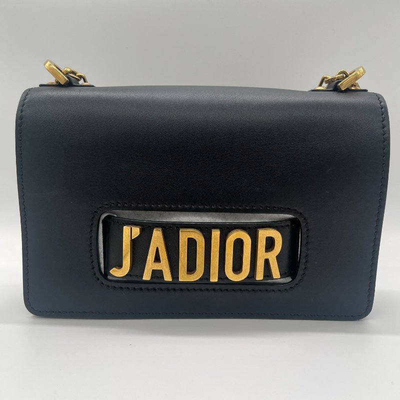 Dior 迪奧 J’adior 黑色 小牛皮 金釦 翻蓋 肩背包 斜背包-2