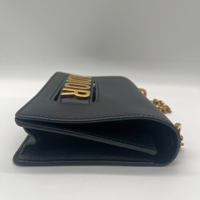 Dior 迪奧 J’adior 黑色 小牛皮 金釦 翻蓋 肩背包 斜背包-7