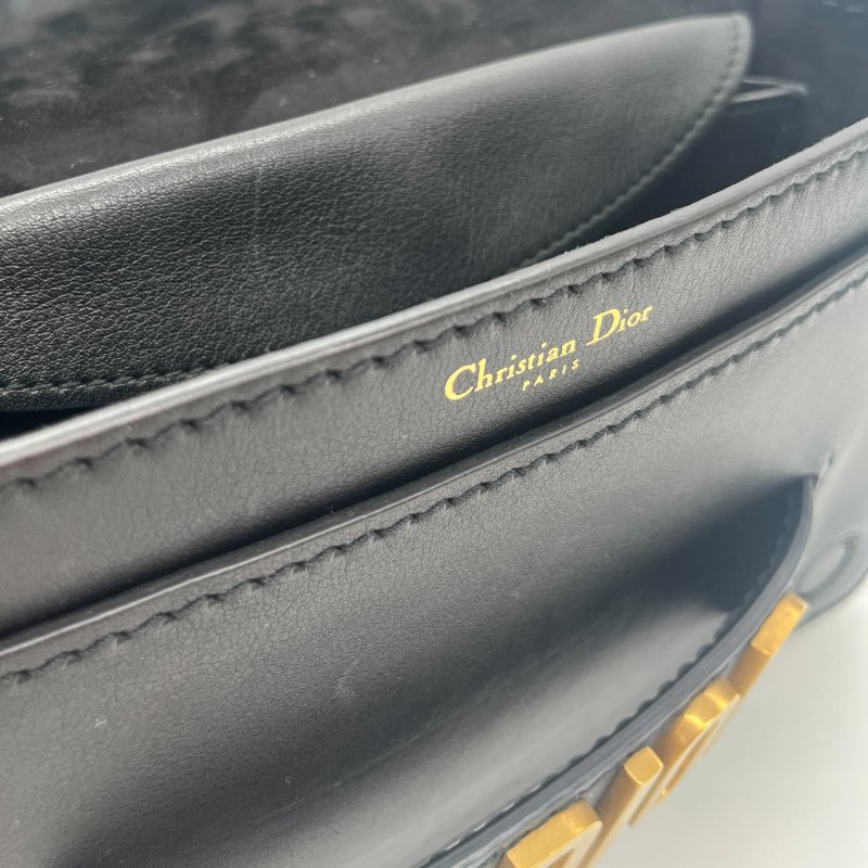 Dior 迪奧 J’adior 黑色 小牛皮 金釦 翻蓋 肩背包 斜背包-17