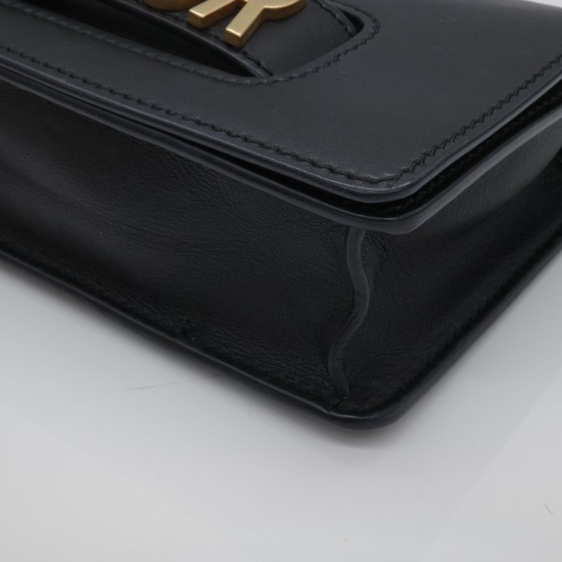 Dior 迪奧 J’adior 黑色 小牛皮 金釦 翻蓋 肩背包 斜背包-7