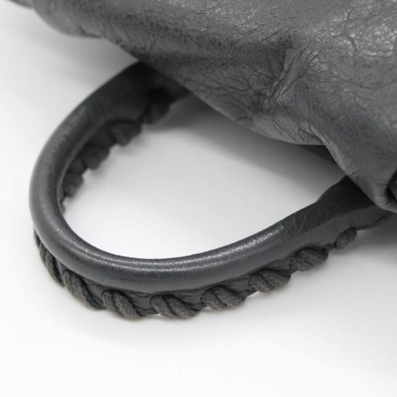 Balenciaga 巴黎世家 黑色 牛皮 銀扣 後背包-4