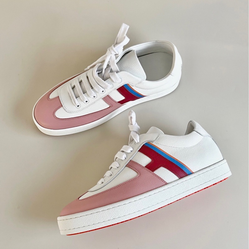 全新未使用過 愛馬仕 粉色低幫小板鞋平底鞋運動鞋 36.5碼-2