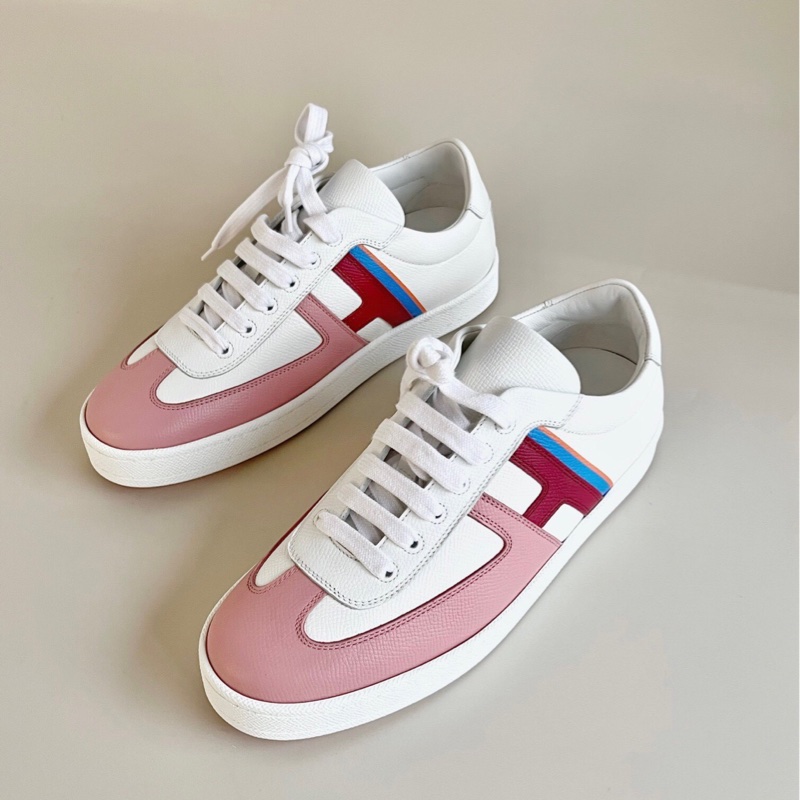 全新未使用過 愛馬仕 粉色低幫小板鞋平底鞋運動鞋 36.5碼-7