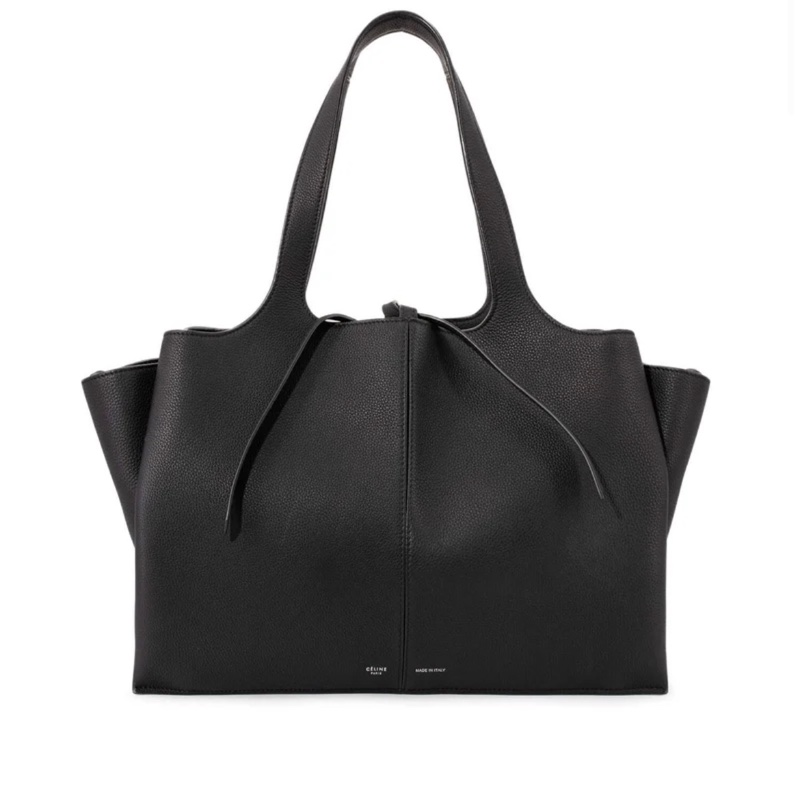 Celine Tri-Fold Shopper Bag Black small-6