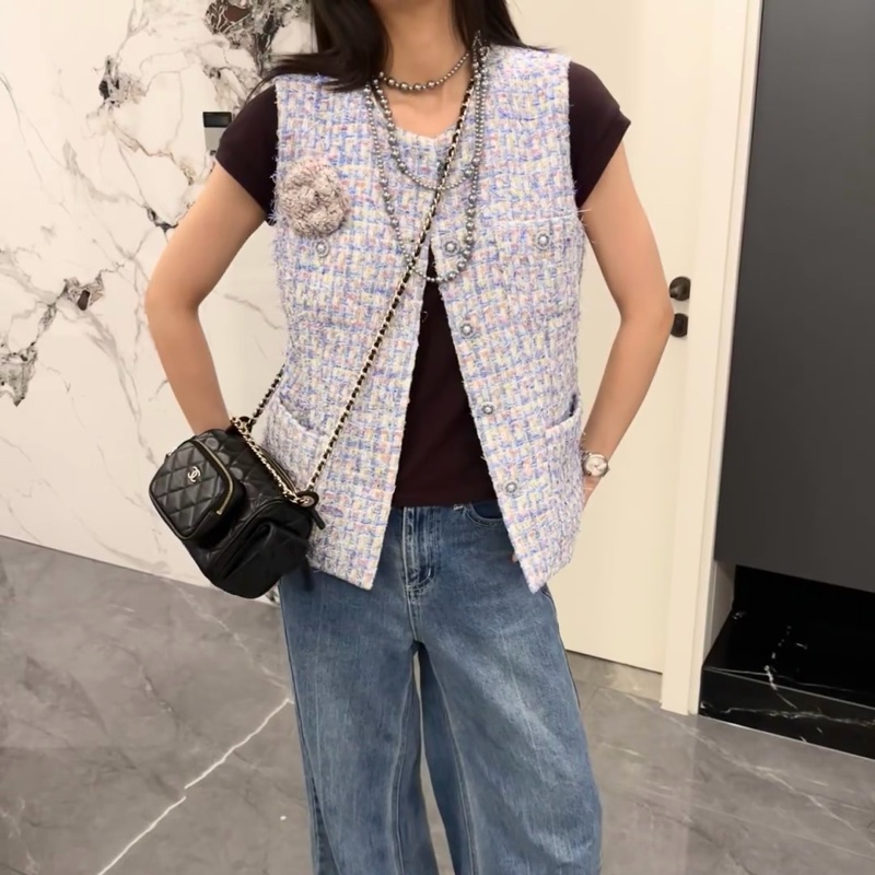 #大全配🈶購證 #全新帶膜 香奈兒24k相機包 芯片款🉑斜挎/肩背-3