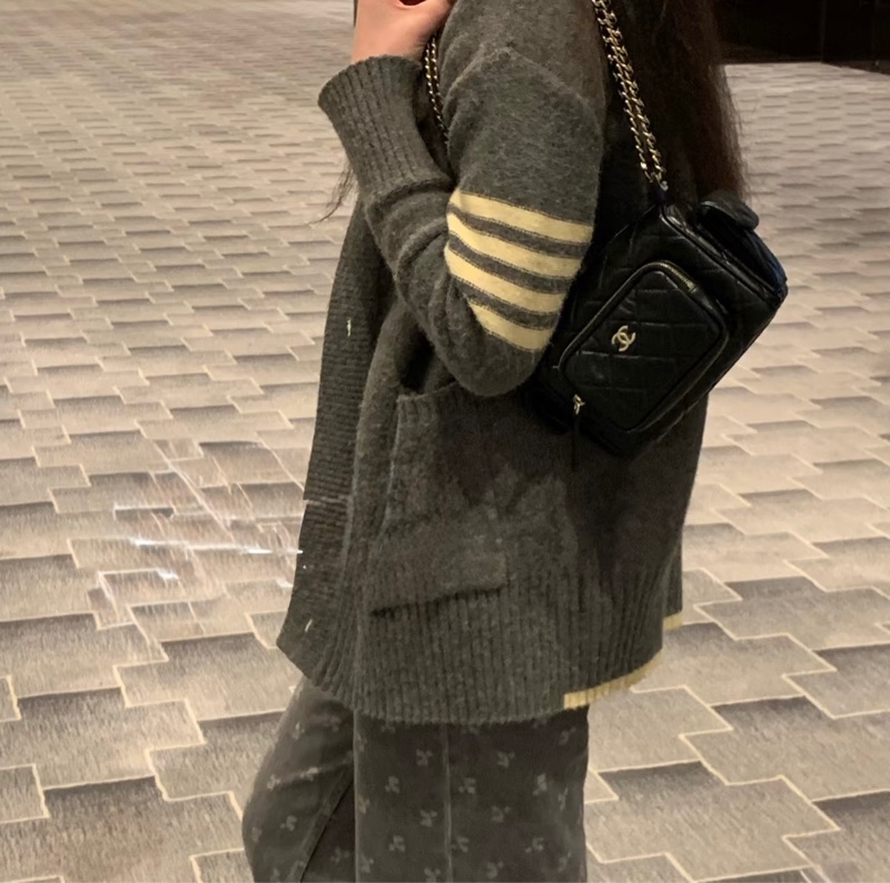 #大全配🈶購證 #全新帶膜 香奈兒24k相機包 芯片款🉑斜挎/肩背-6