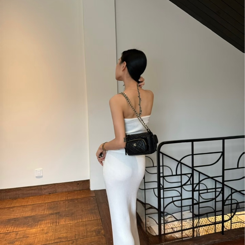 #大全配🈶購證 #全新帶膜 香奈兒24k相機包 芯片款🉑斜挎/肩背-7