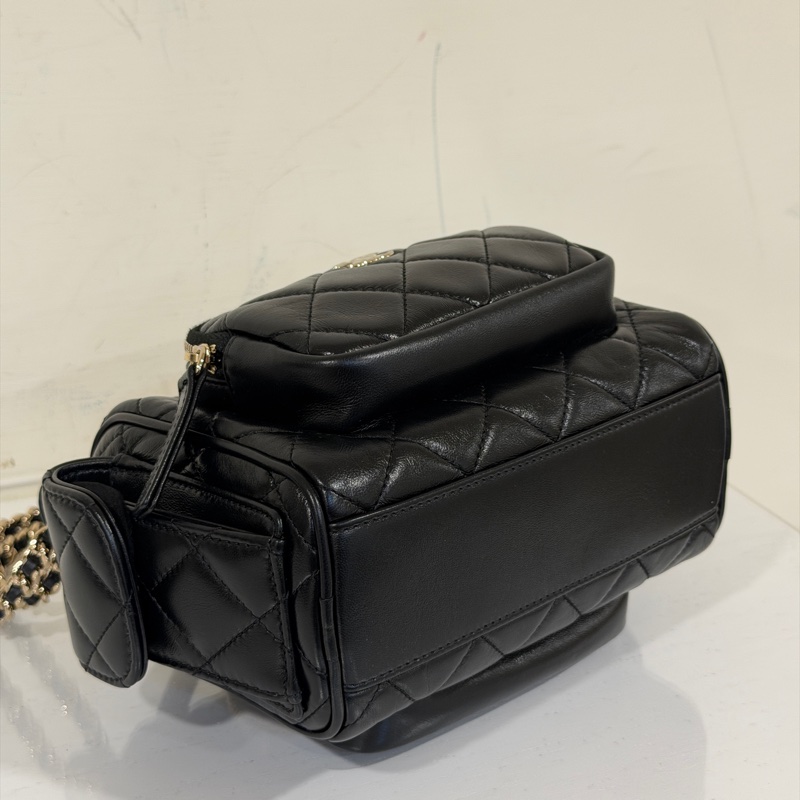 #大全配🈶購證 #全新帶膜 香奈兒24k相機包 芯片款🉑斜挎/肩背-15