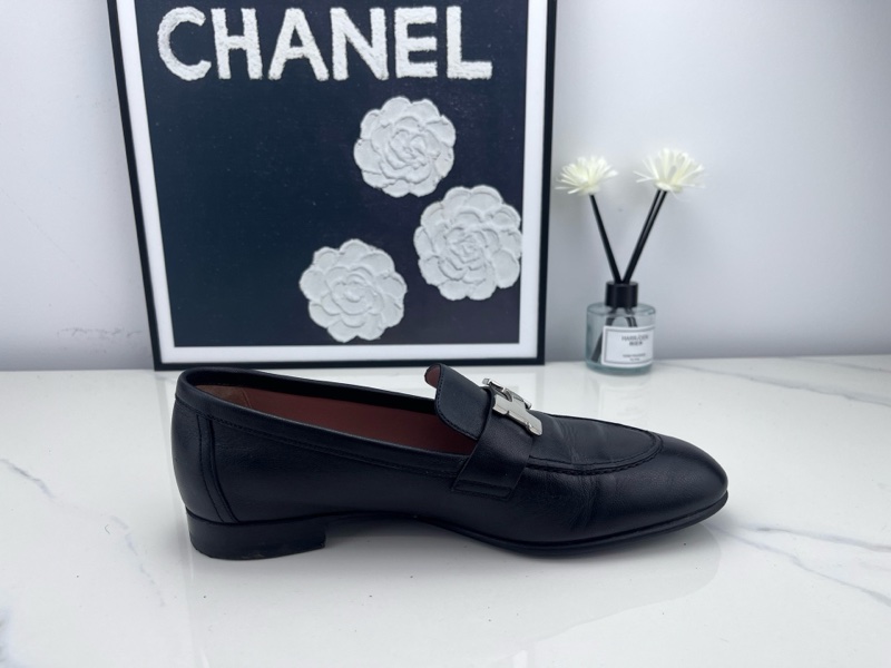 97新hermes爱马仕 大H扣乐福鞋 36.5码-1