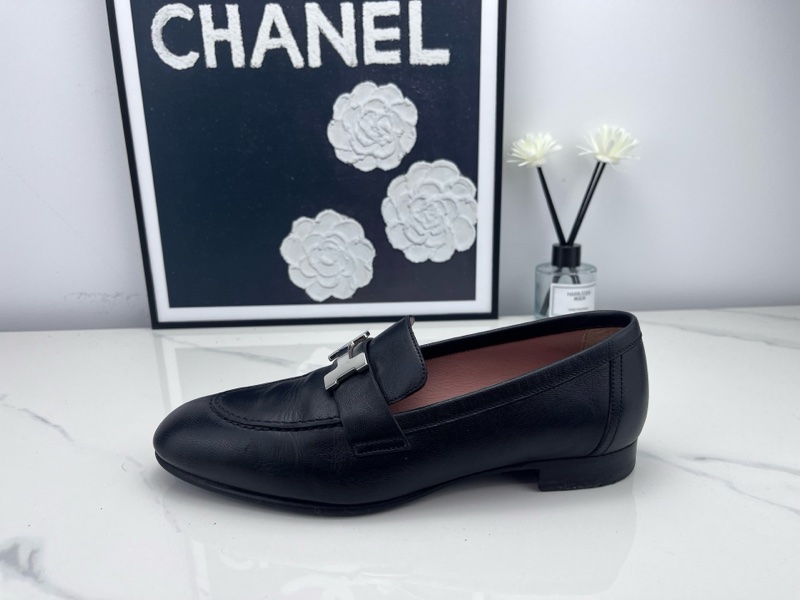 97新hermes爱马仕 大H扣乐福鞋 36.5码-2