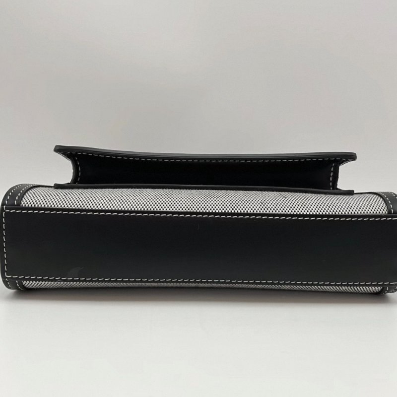 BURBERRY Pocket牛皮拼帆布手提斜背包 男女適用 23*22*6 全新閒置配件塵袋-5