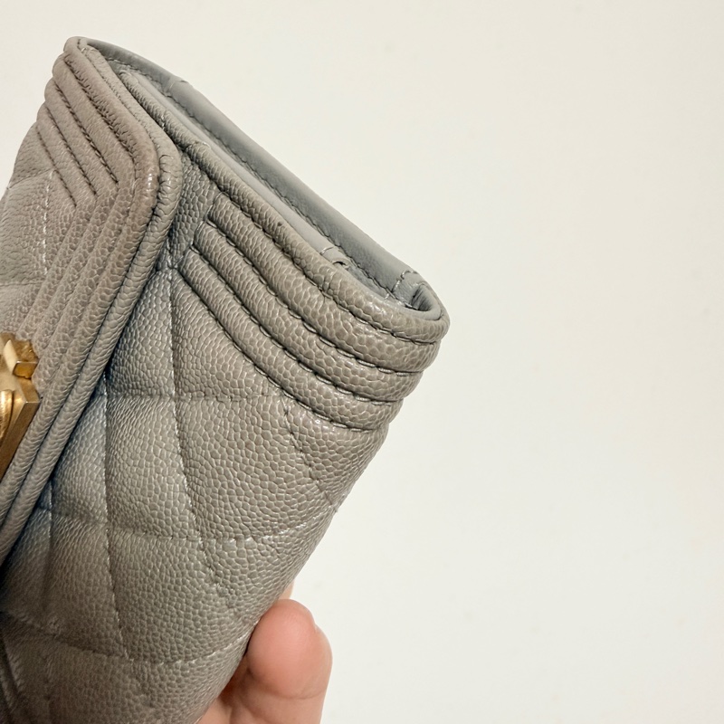 Chanel 大象灰 三折短夾-3
